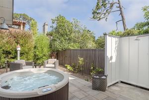 Central Courtyard Patio has a Hot Tub