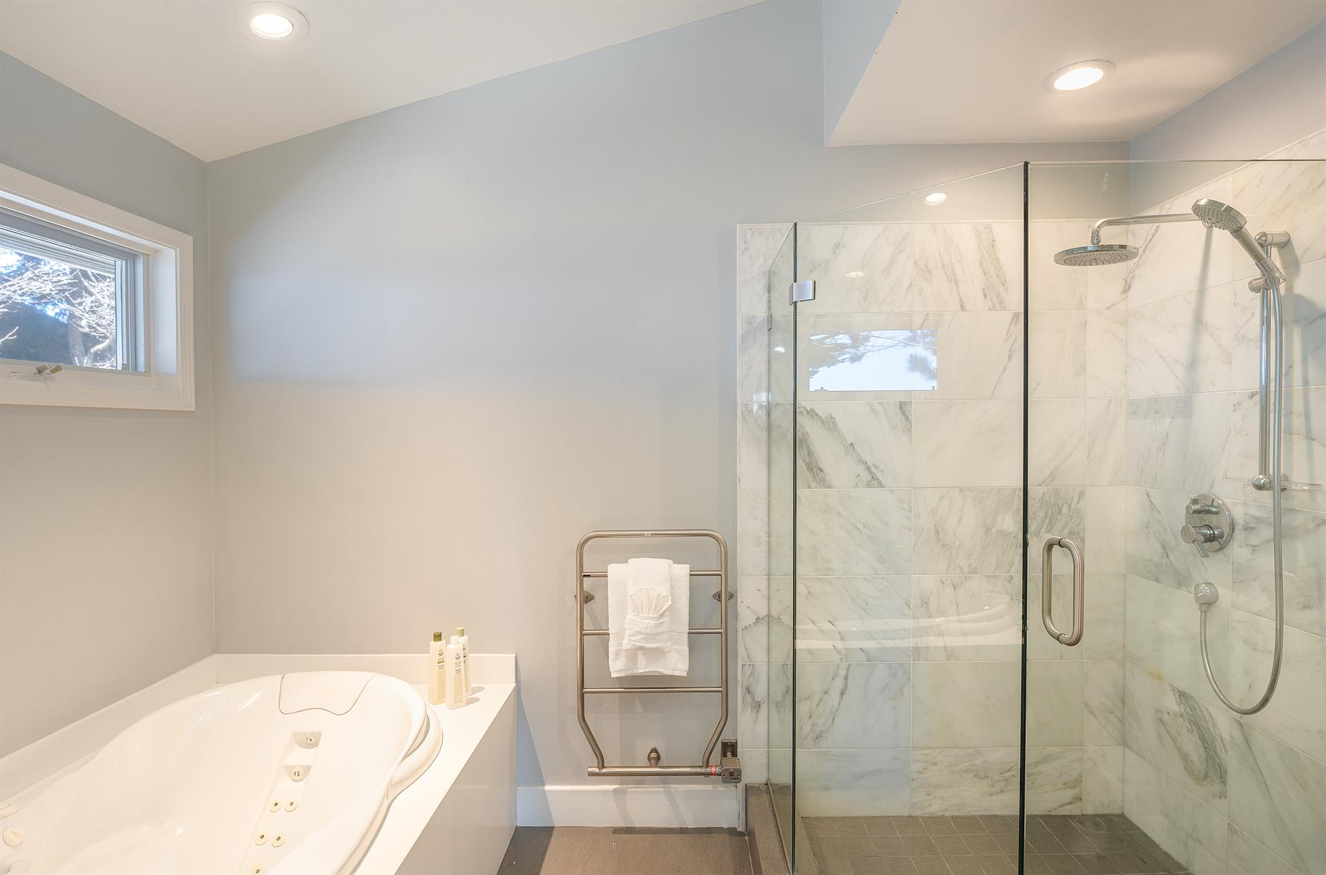 En Suite Bath with Jetted Tub and Separate Shower