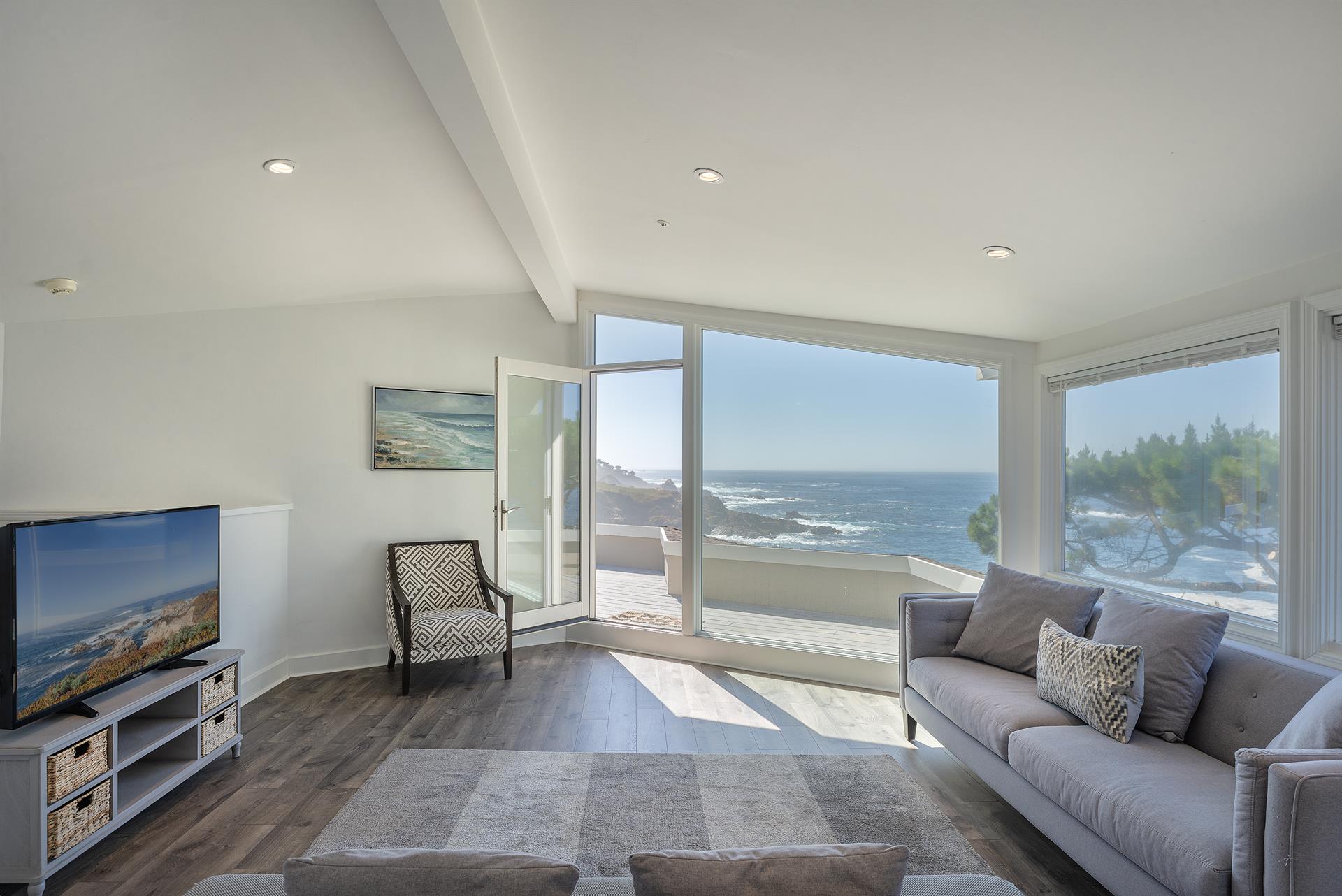 Family Room has an Ocean View and a Smart TV