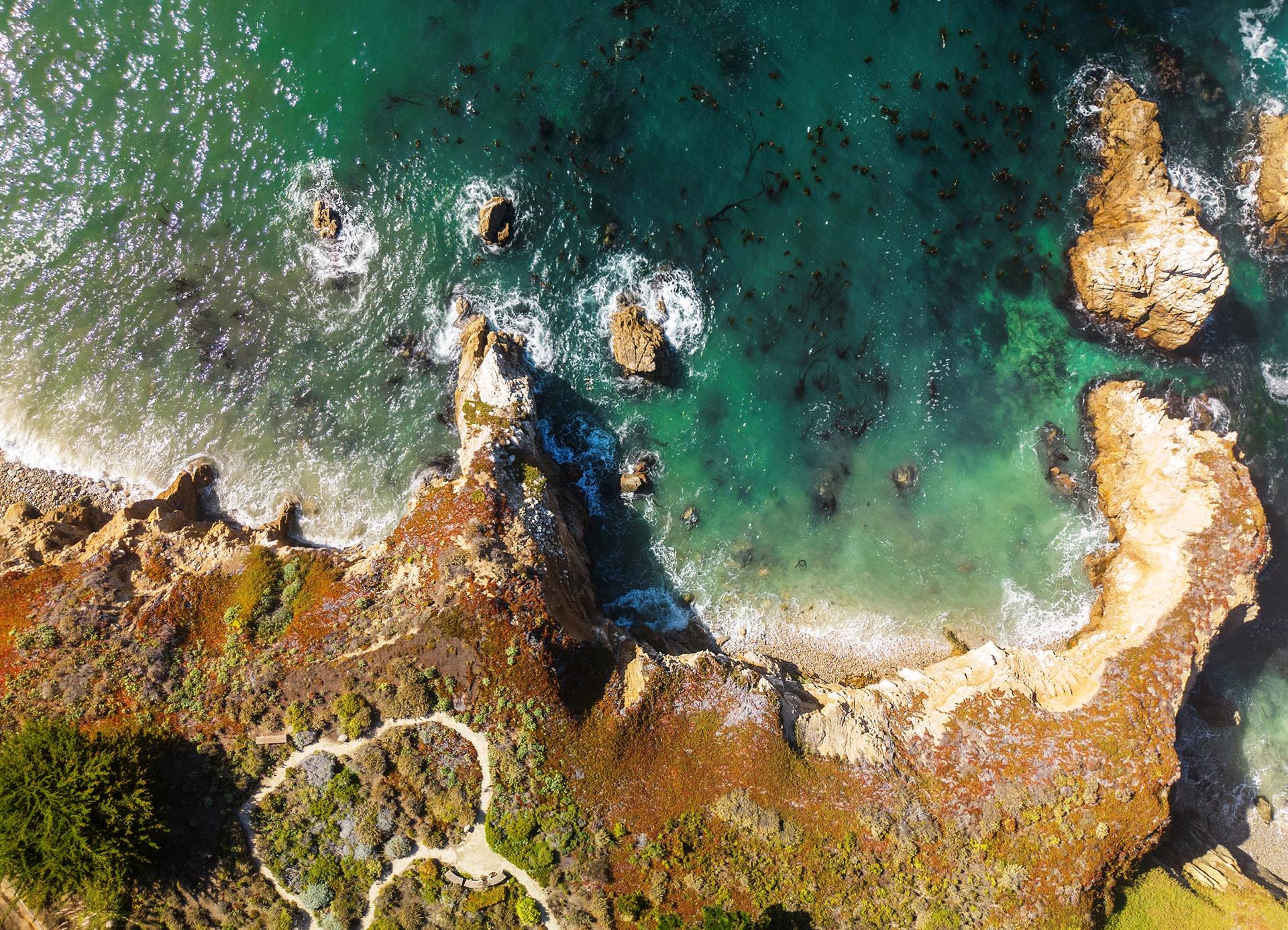 Arial Shot of the Oceanfront Backyard