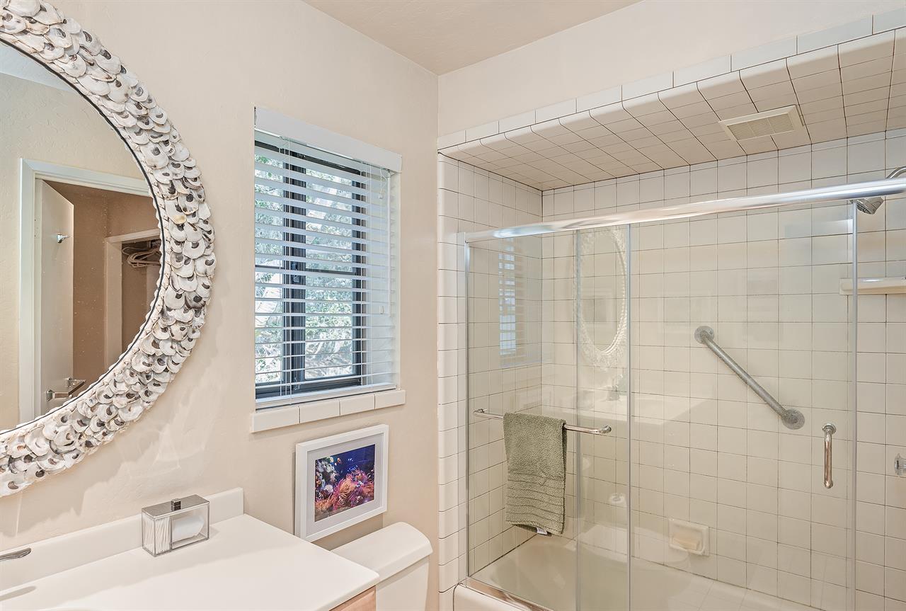 Upstairs Full Hall Bathroom  Shower Over Tub