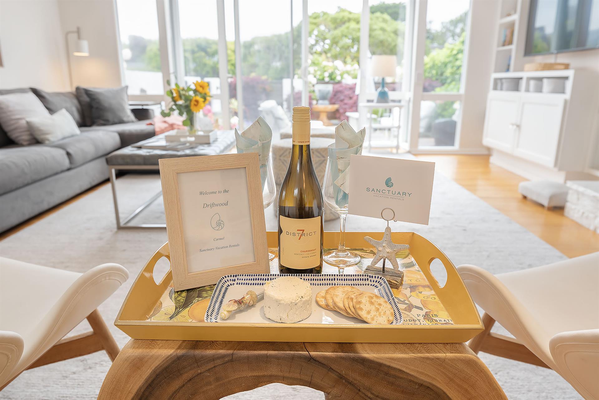 Wine and Cheese to Welcome You