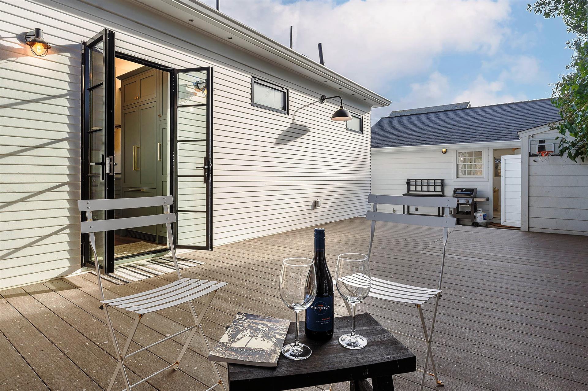 Private Back Deck with Gas BBQ