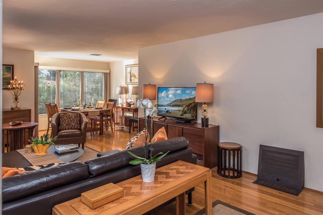 Living Room with Fireplace and HDTV