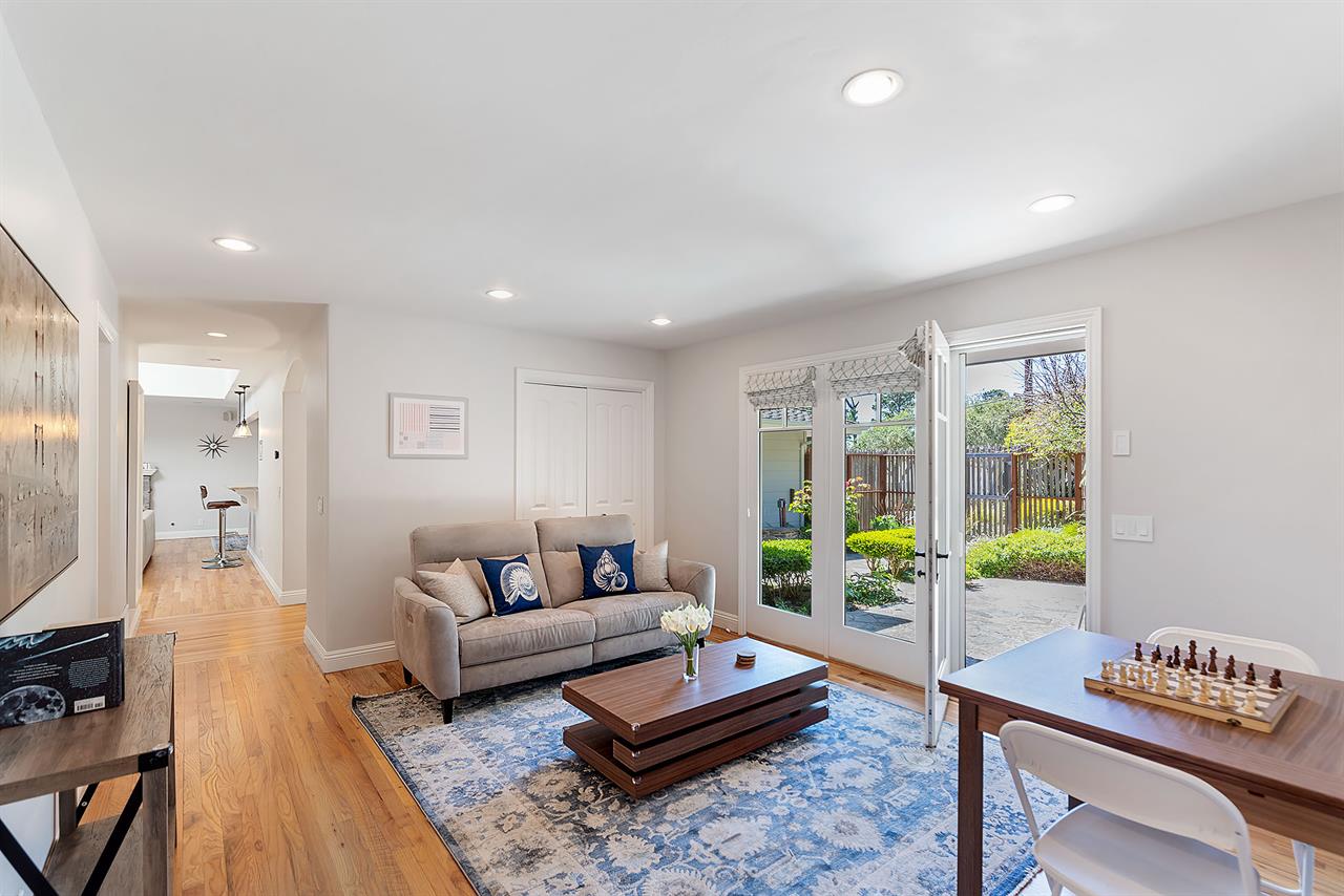 Family Room Opens to a Courtyard Patio