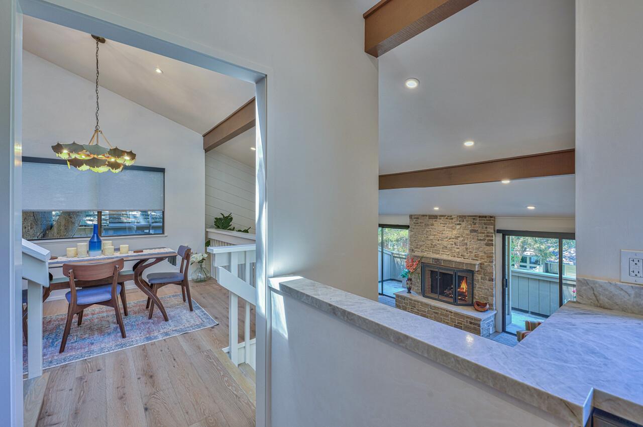 Dining Area with Living Room Below