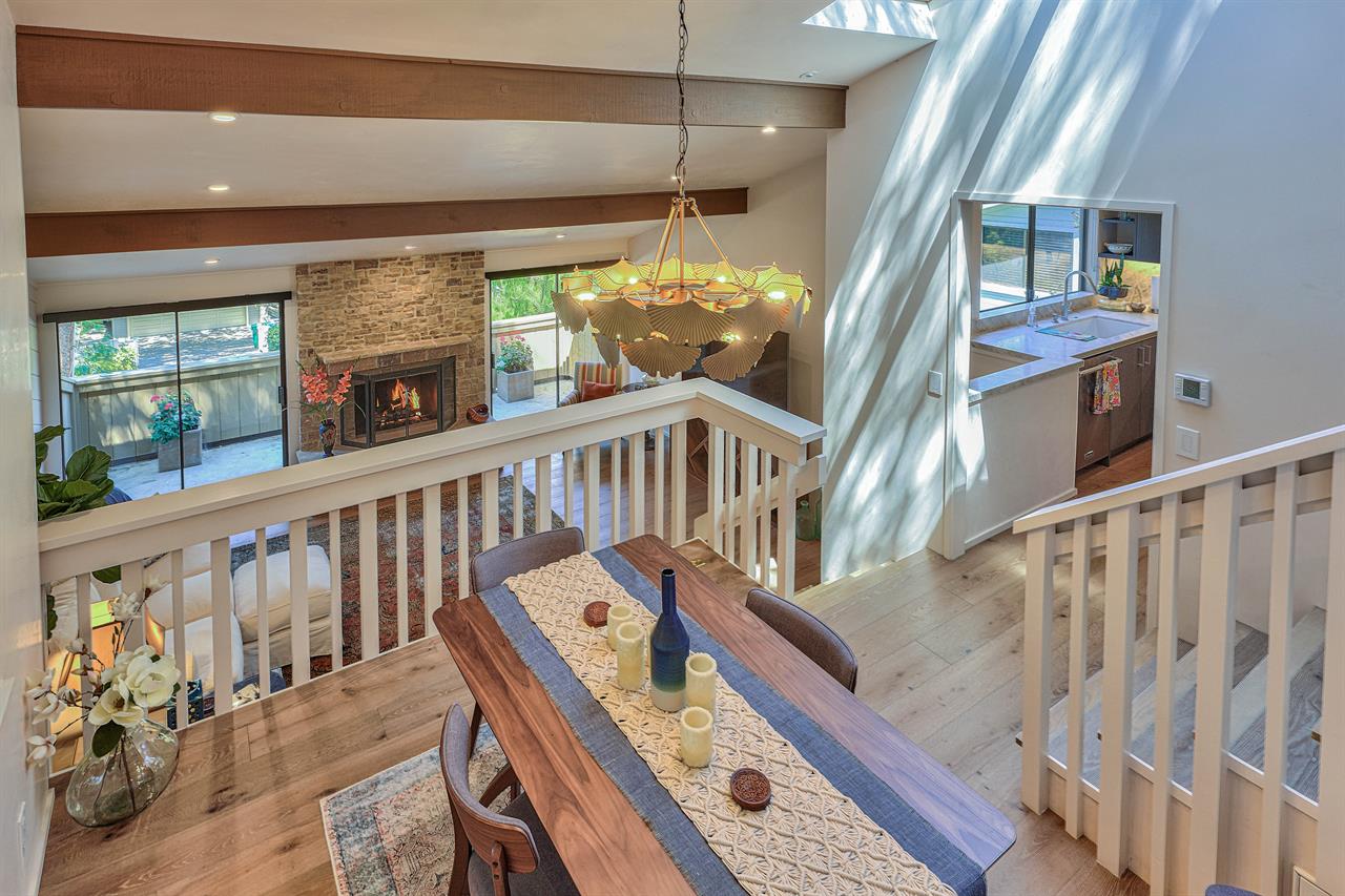 Dining Area Overlooks the Living Room
