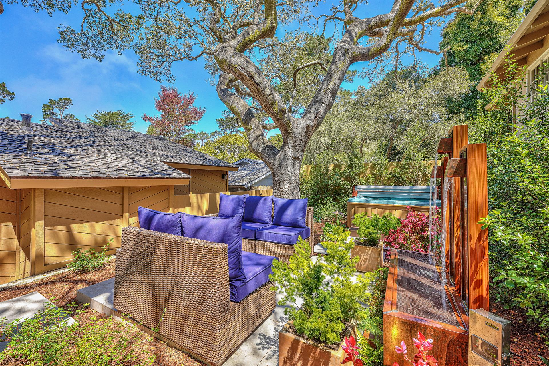 Back Yard with Water Feature