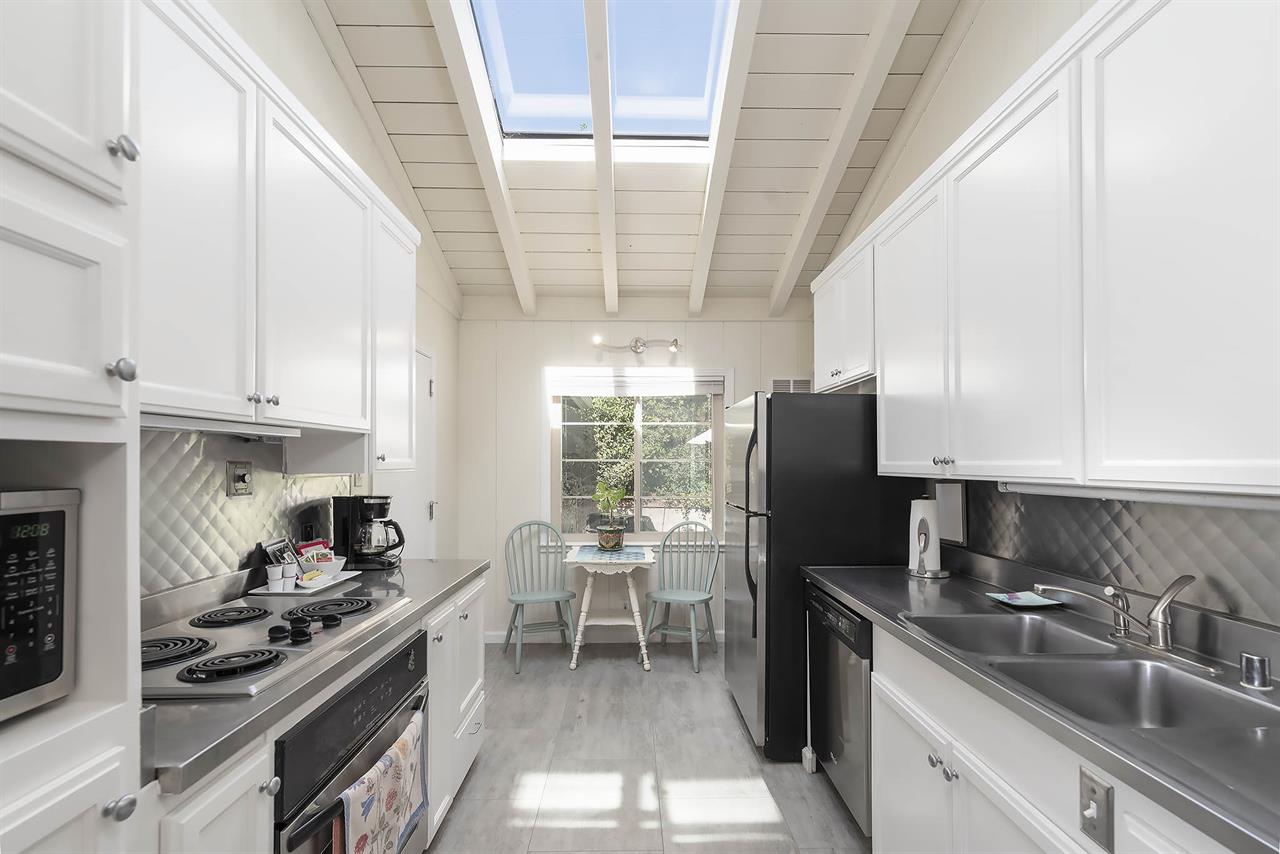 Kitchen is LightFilled with a Skylight