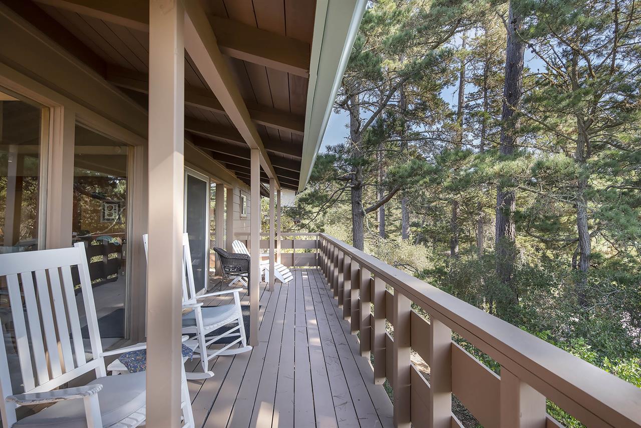 Balcony off the Living Room  Dining Areas  Distant Ocean View
