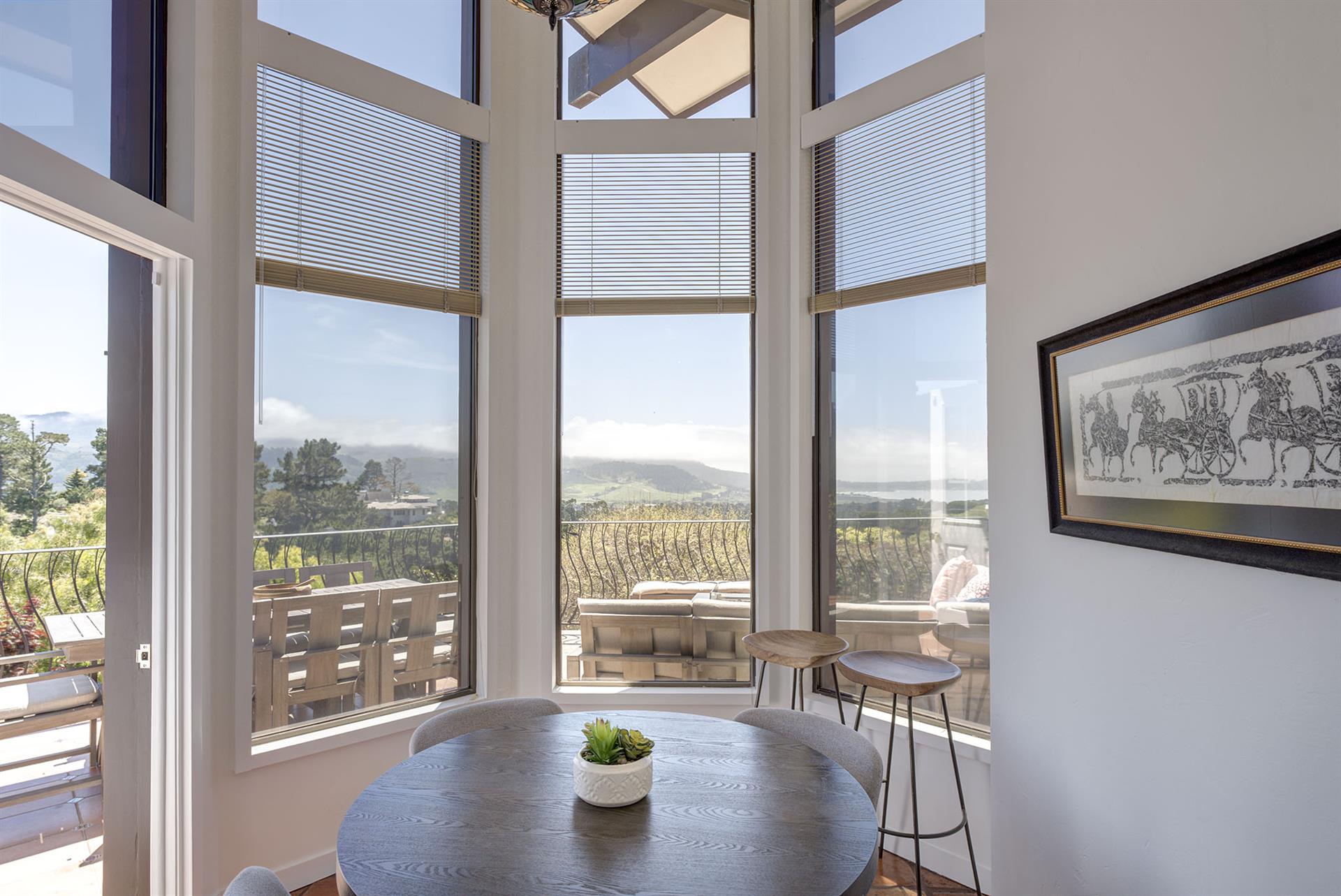 Ocean View Breakfast Nook Next to the Kitchen
