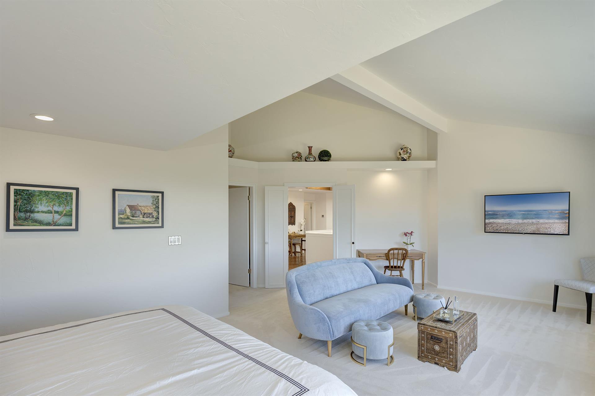 Bedroom 1  Upstairs, King Bed, TV, En Suite with Shower