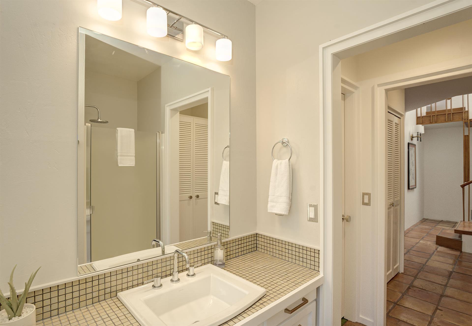 Downstairs Hall Bath with a Shower