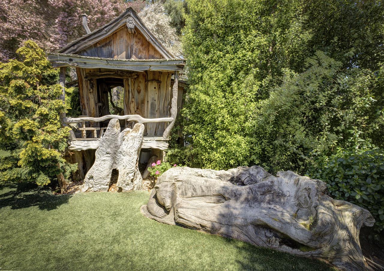 And For the Kids a Wooden Hobbit HousePlayhouse