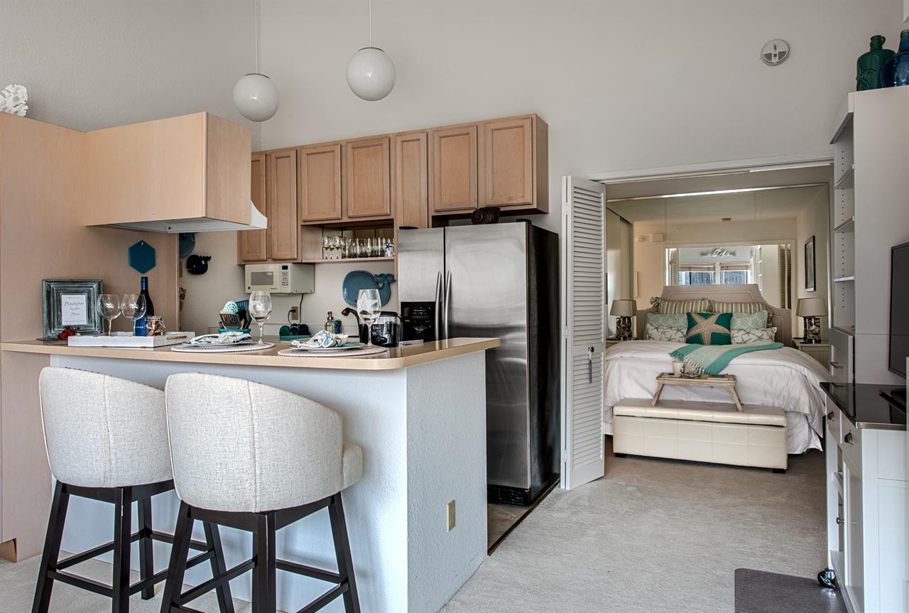 View from the Living Room into the Bedroom