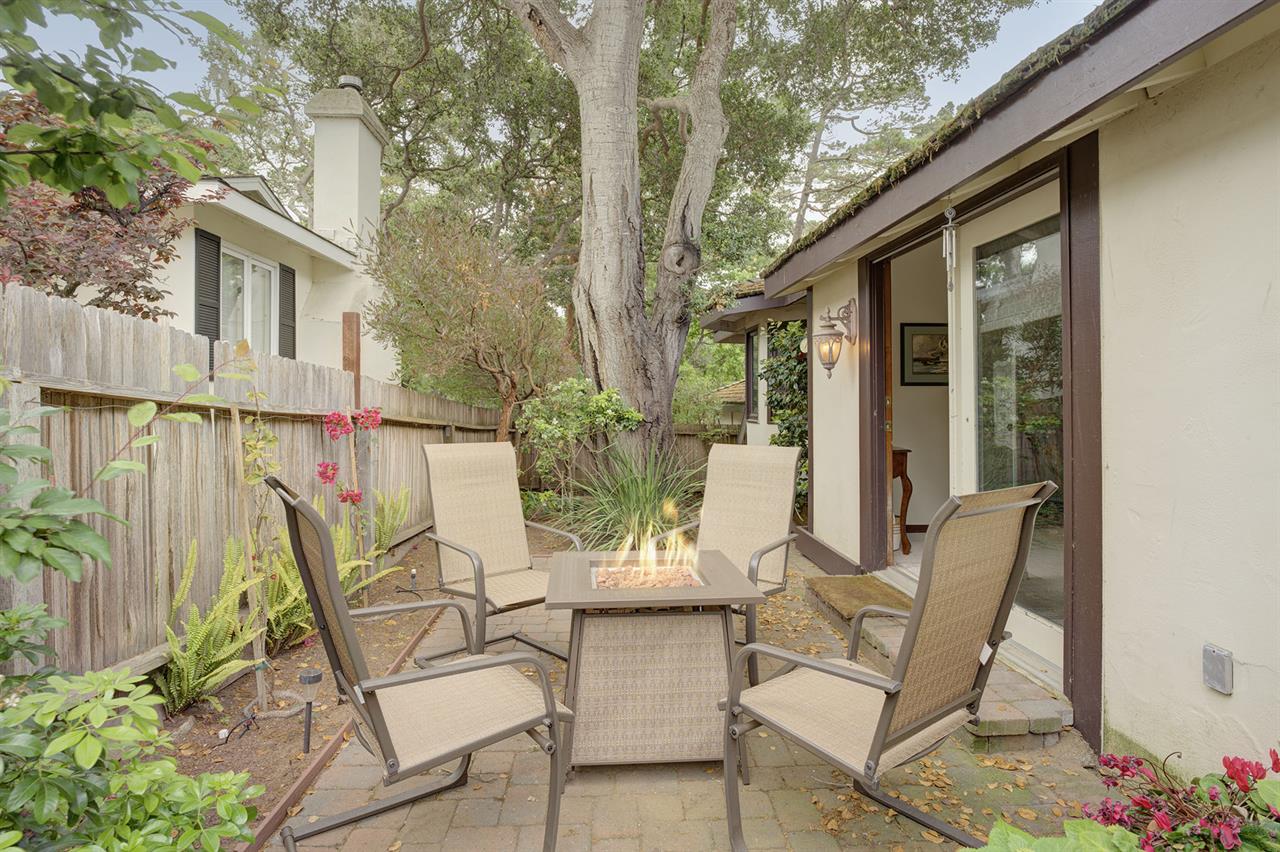 Backyard has a Fire Pit