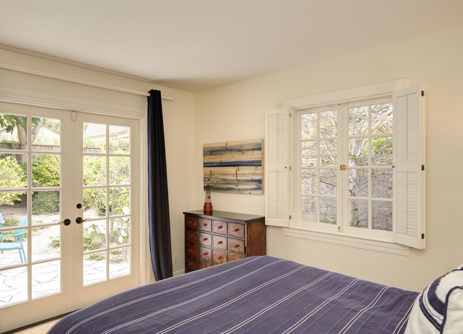 Bedroom 2  Downstairs, Queen Bed, Patio Access