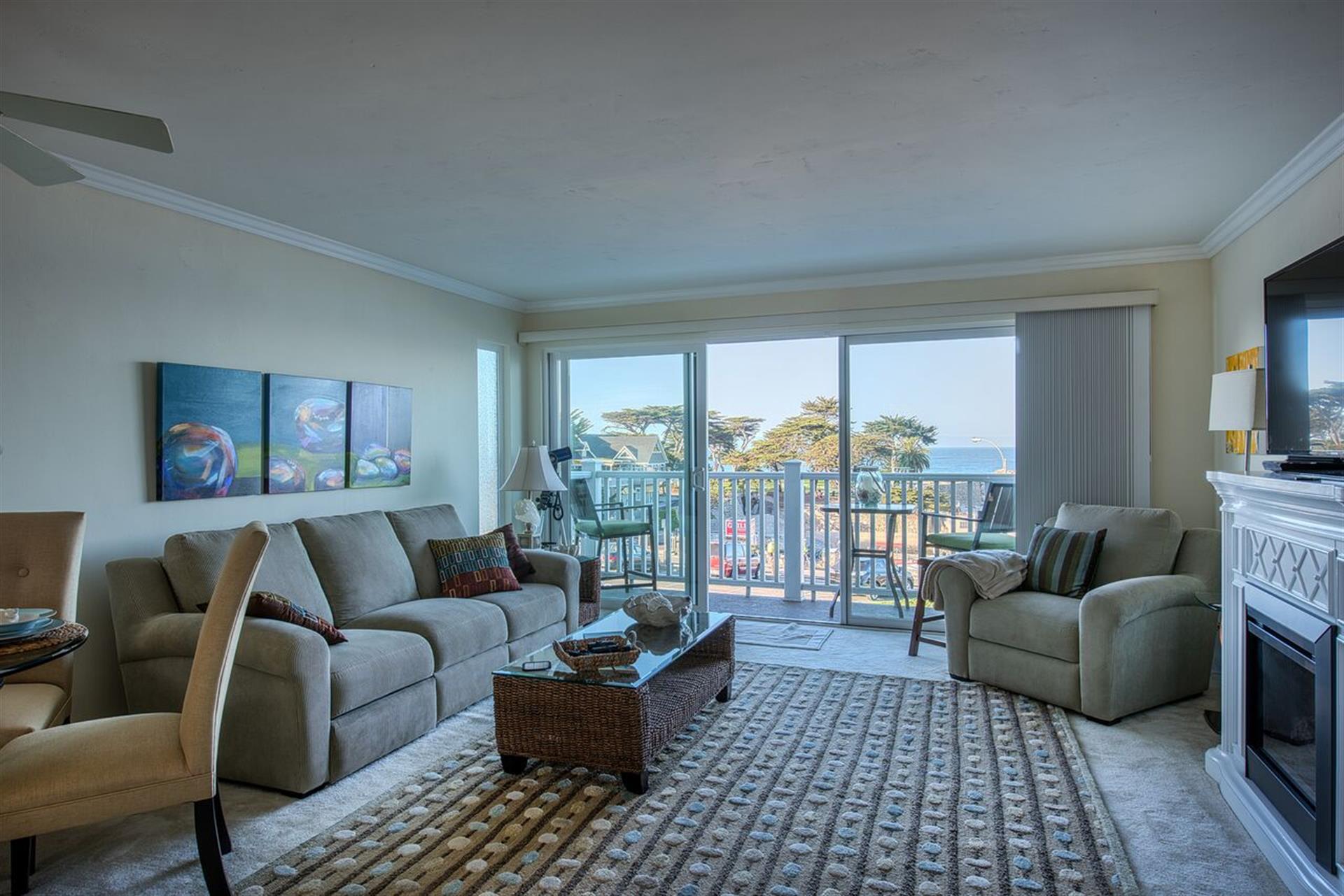 Great Room has an Electric Fireplace and 50inch HDTV