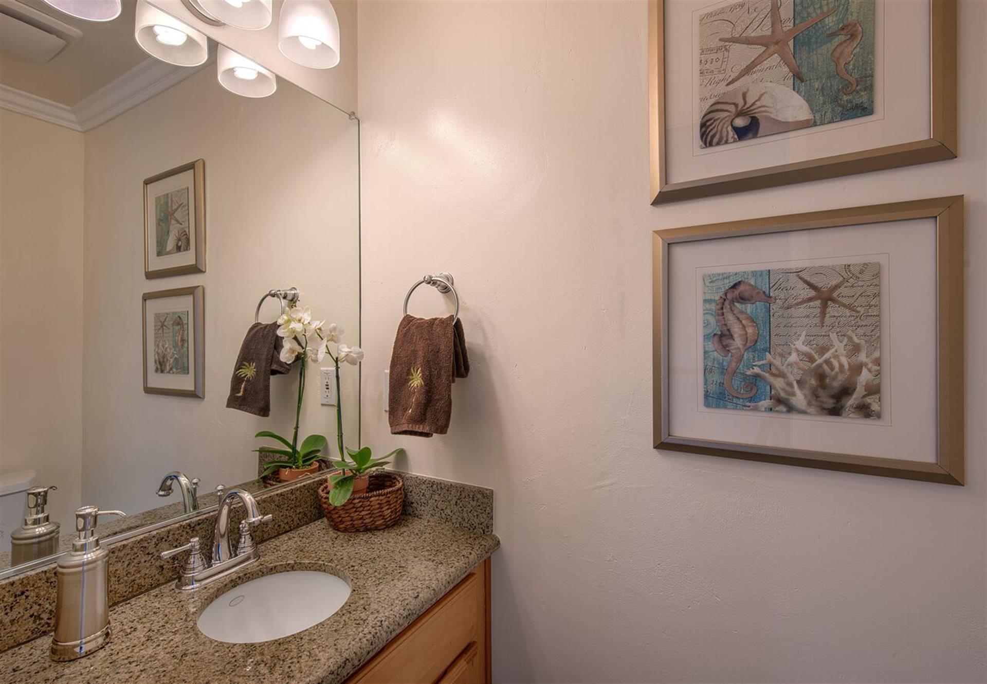Half Bath  Powder Room Upstairs Near Living Area
