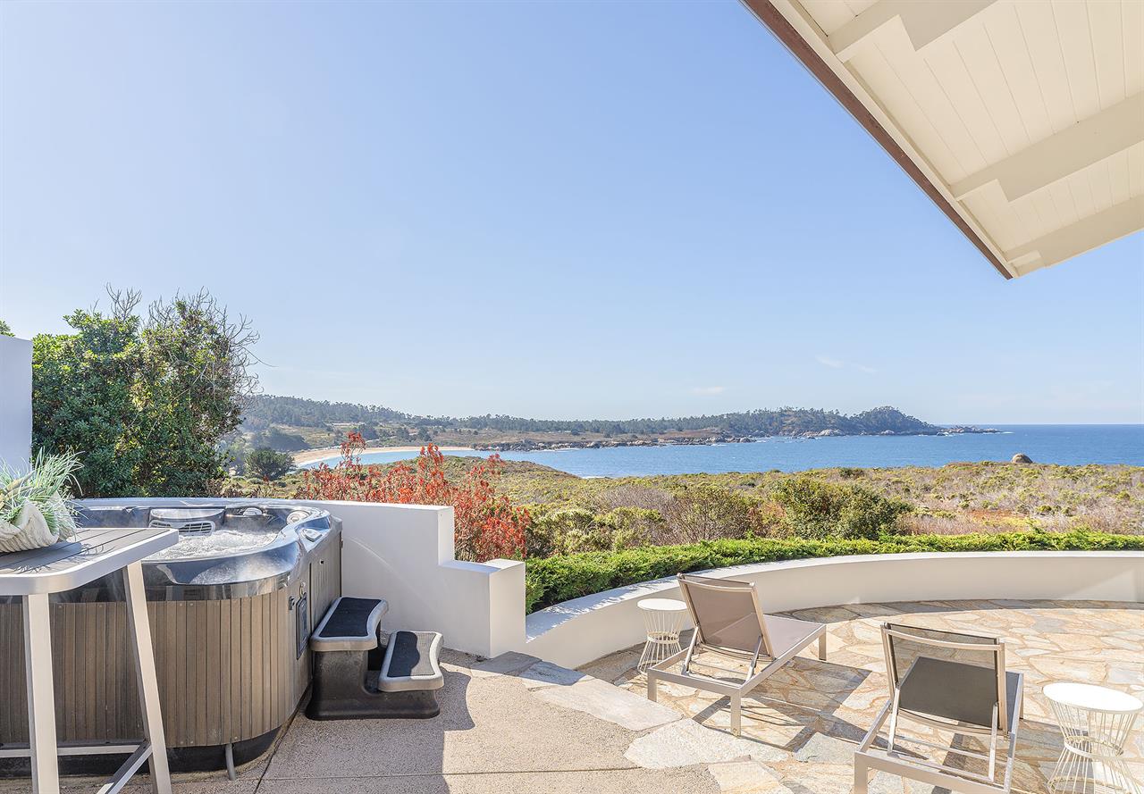 Outdoor Patio with Hot Tub and Ocean Views