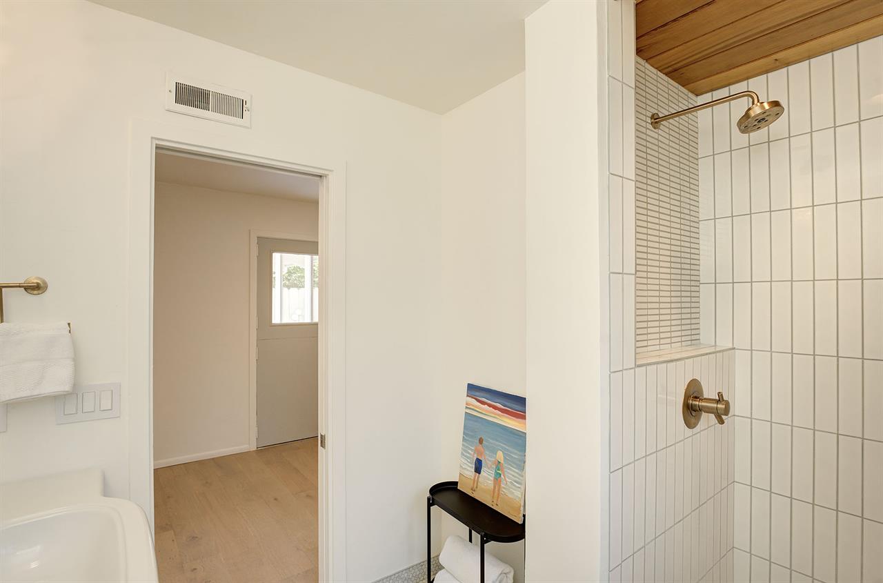 Hall Bathroom has a Shower