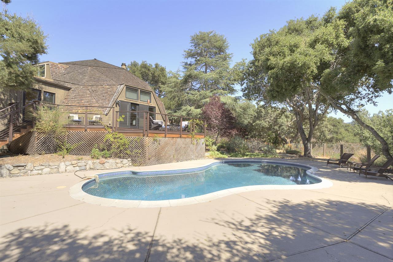 The Pool Area has a View of the Valley and the Hills