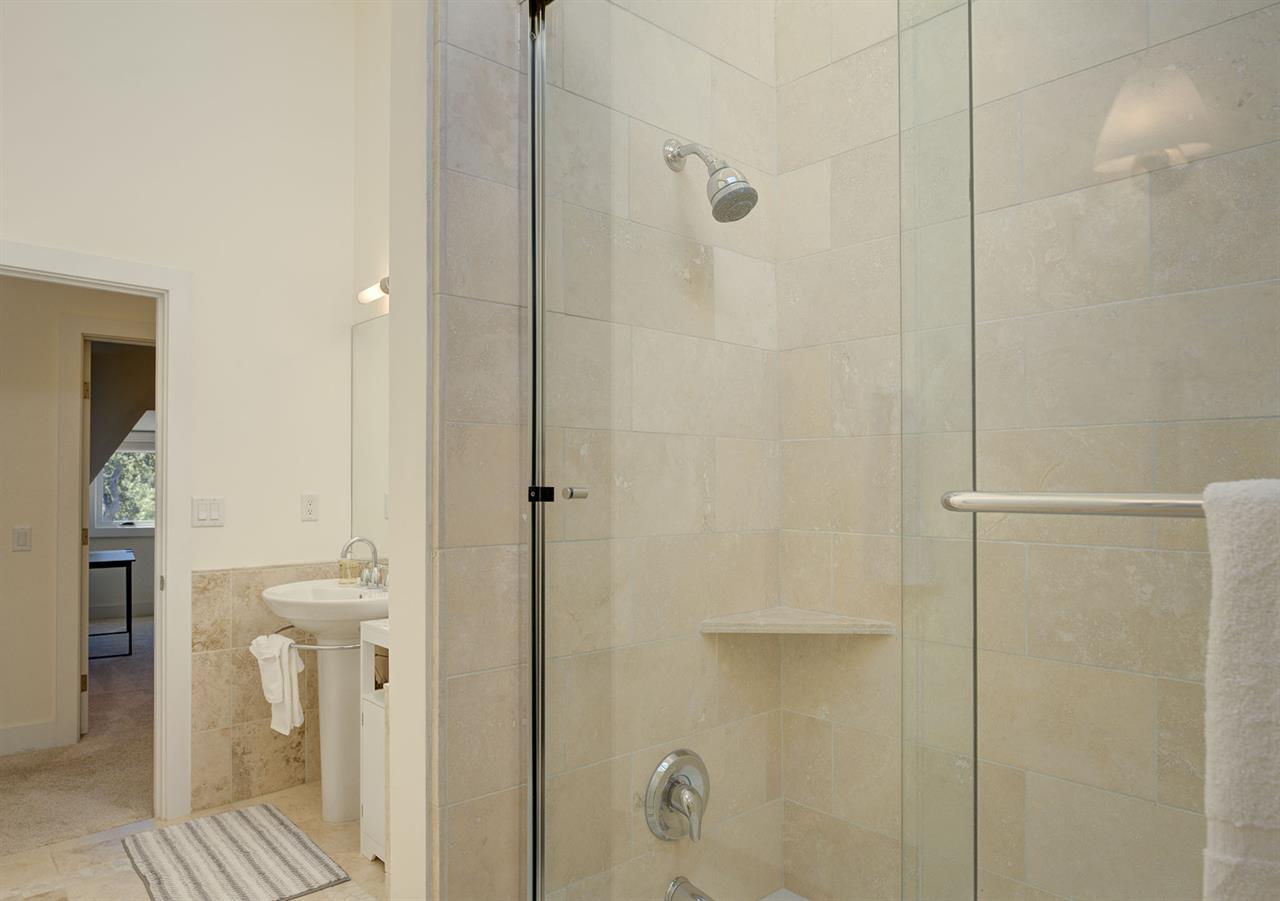 Downstairs Bathroom has a Shower