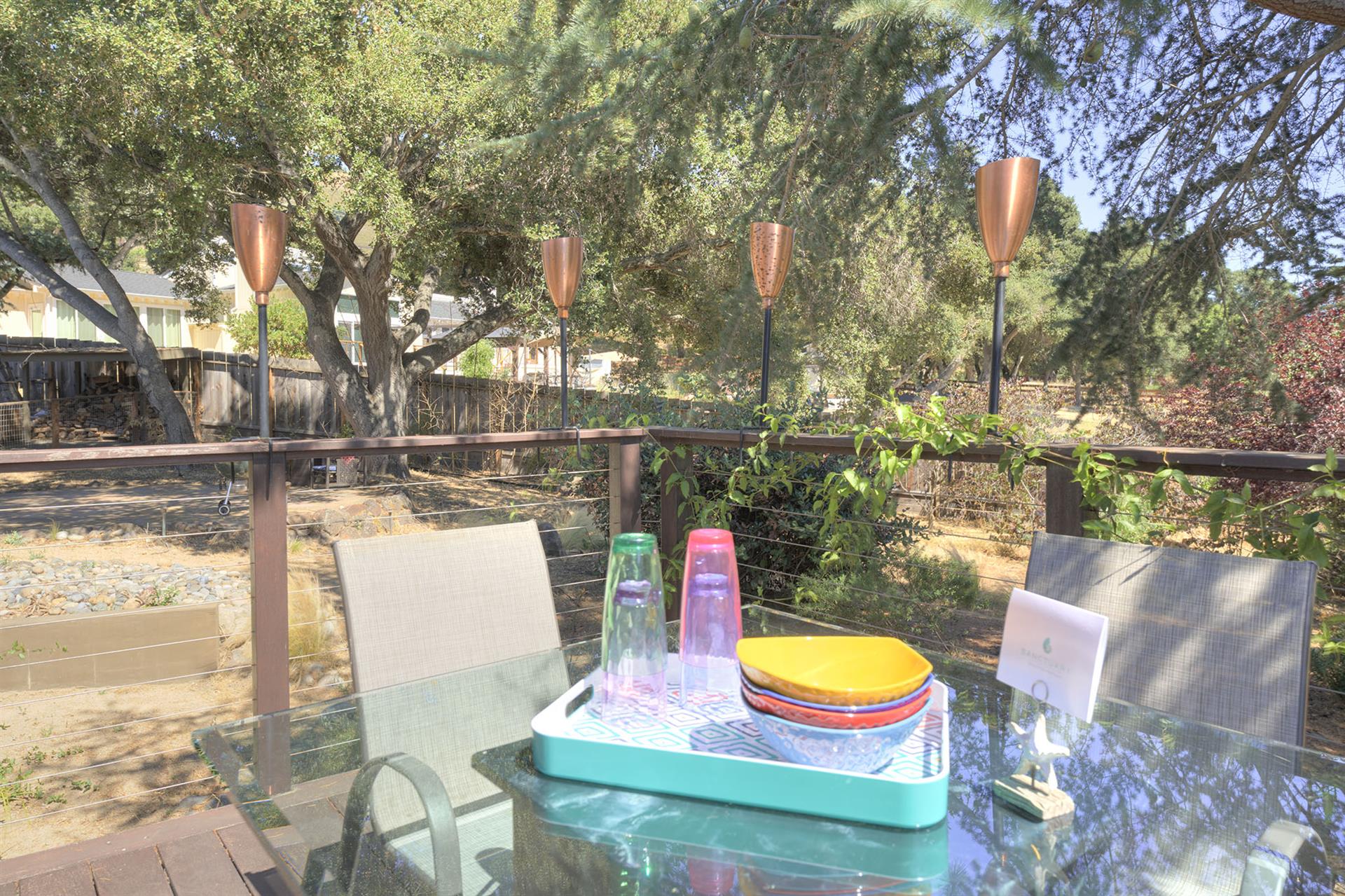 Dine Out on the Private Backyard Patio