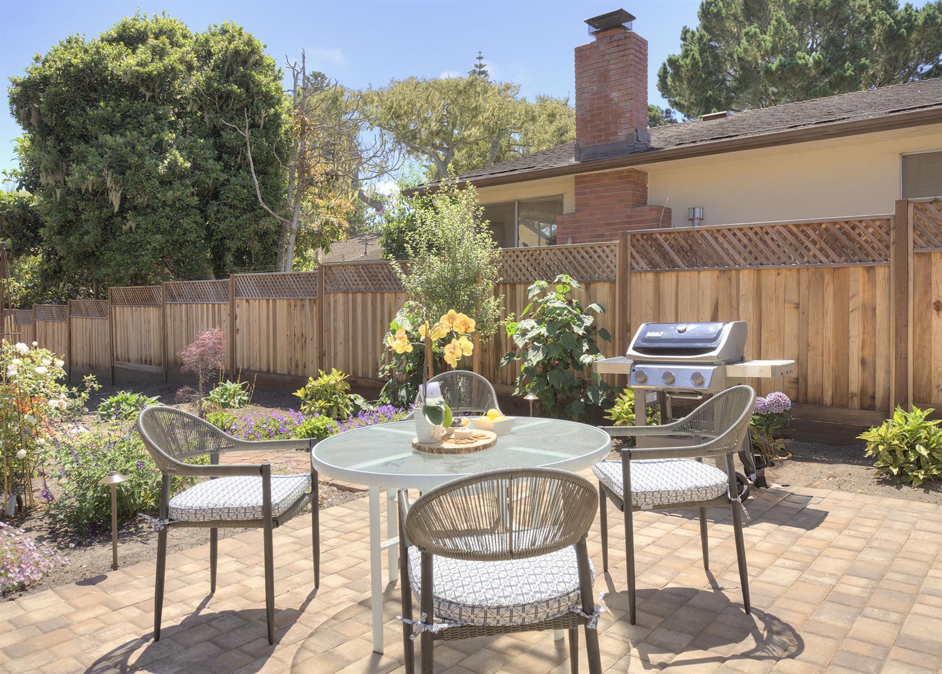 Outdoor Patio with a Gas Grill
