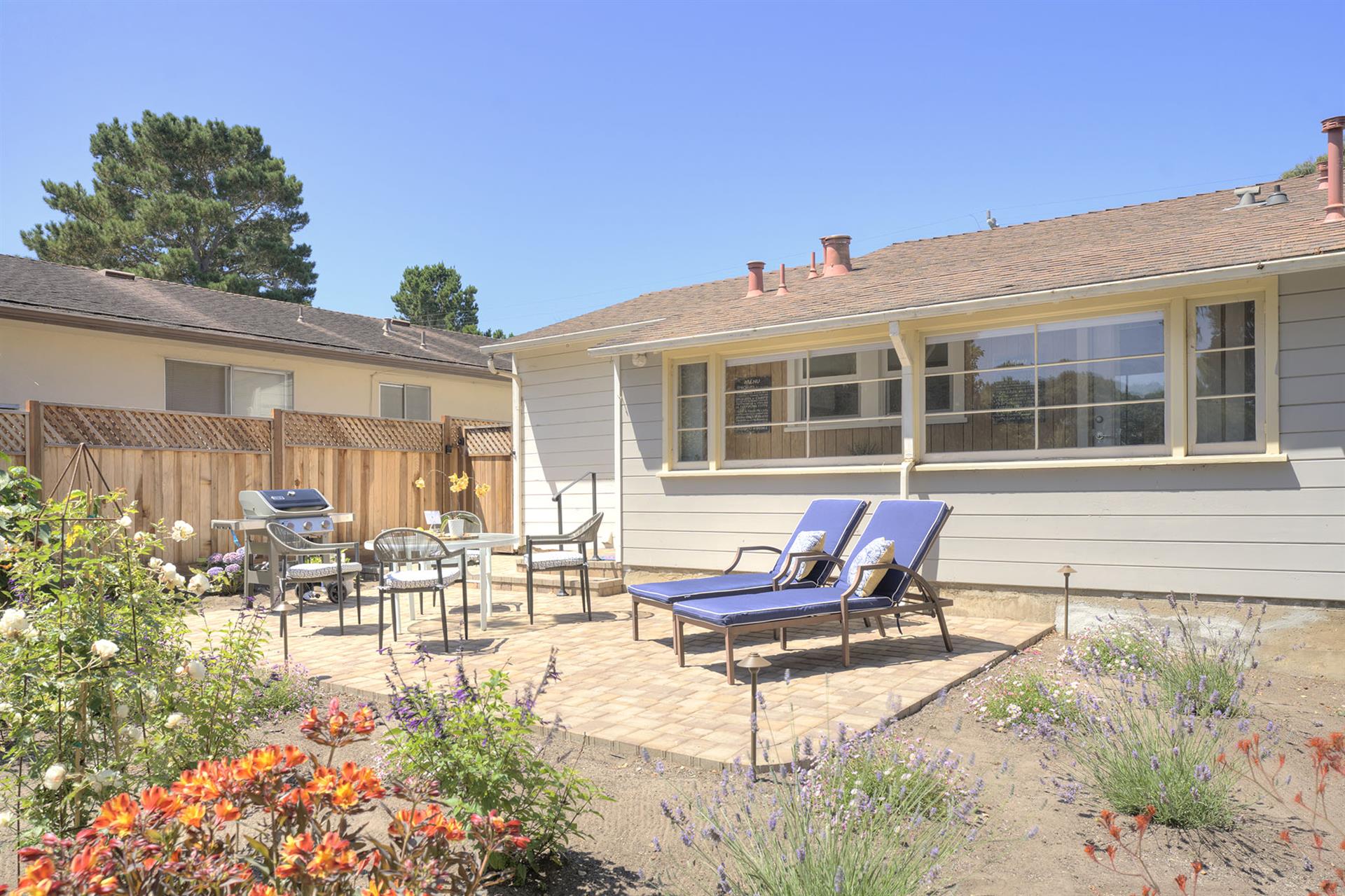 Outdoor Patio with a Gas Grill