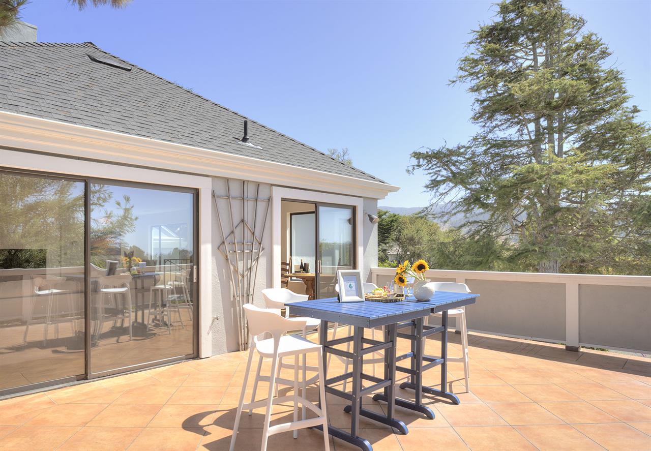 Deck with Distant Ocean View