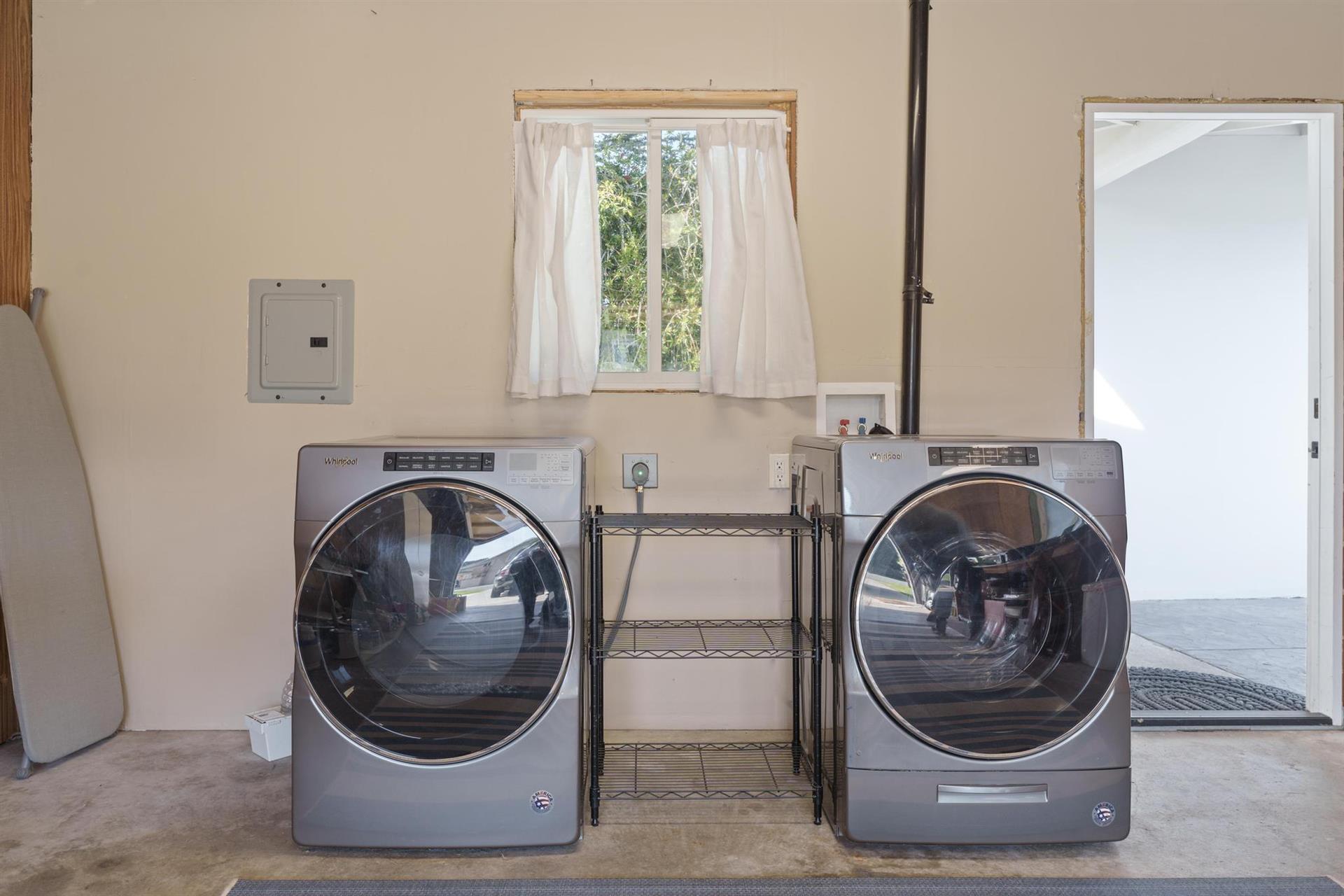 Laundry Area in Detached Garage Space