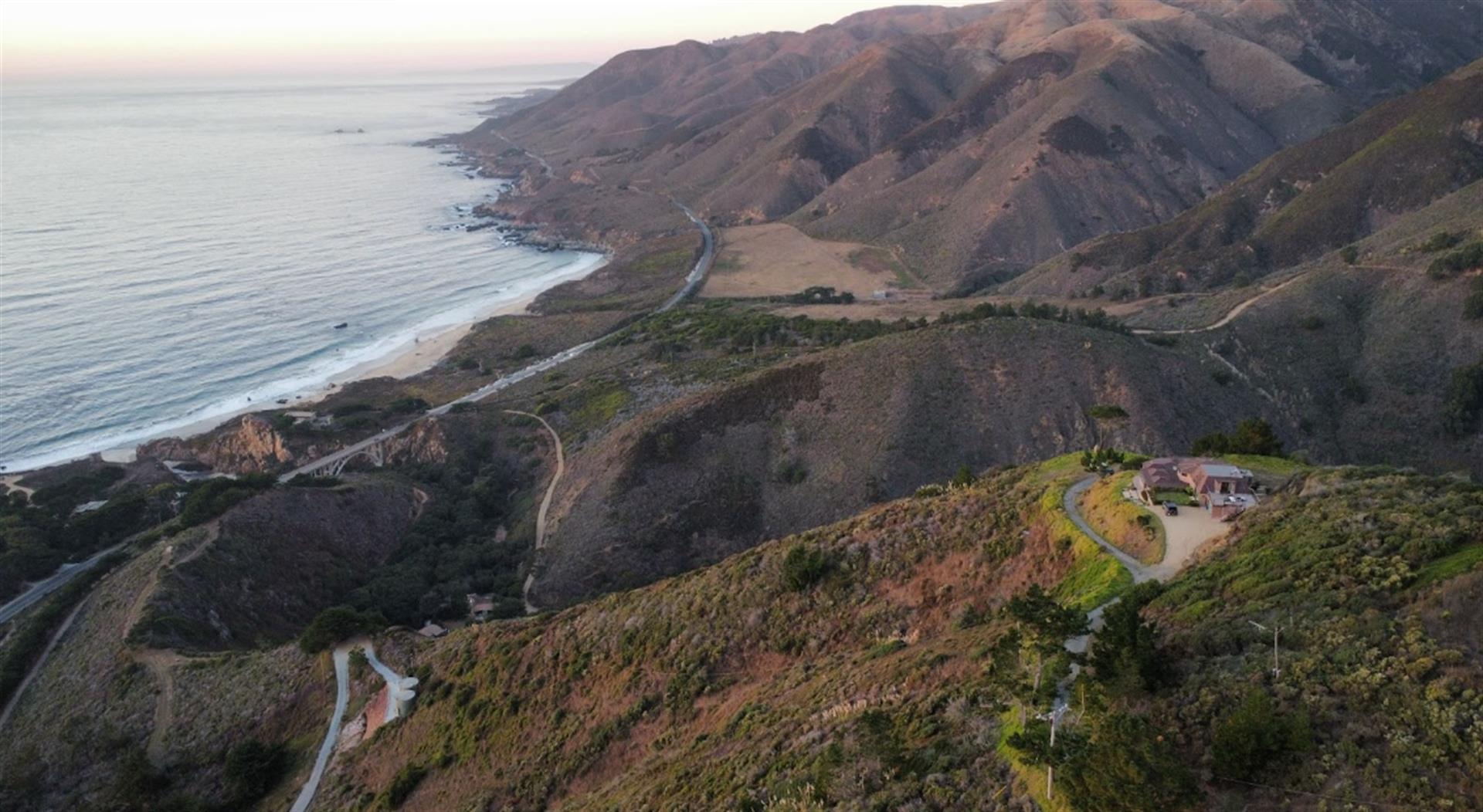 Aerial View of Home and Road