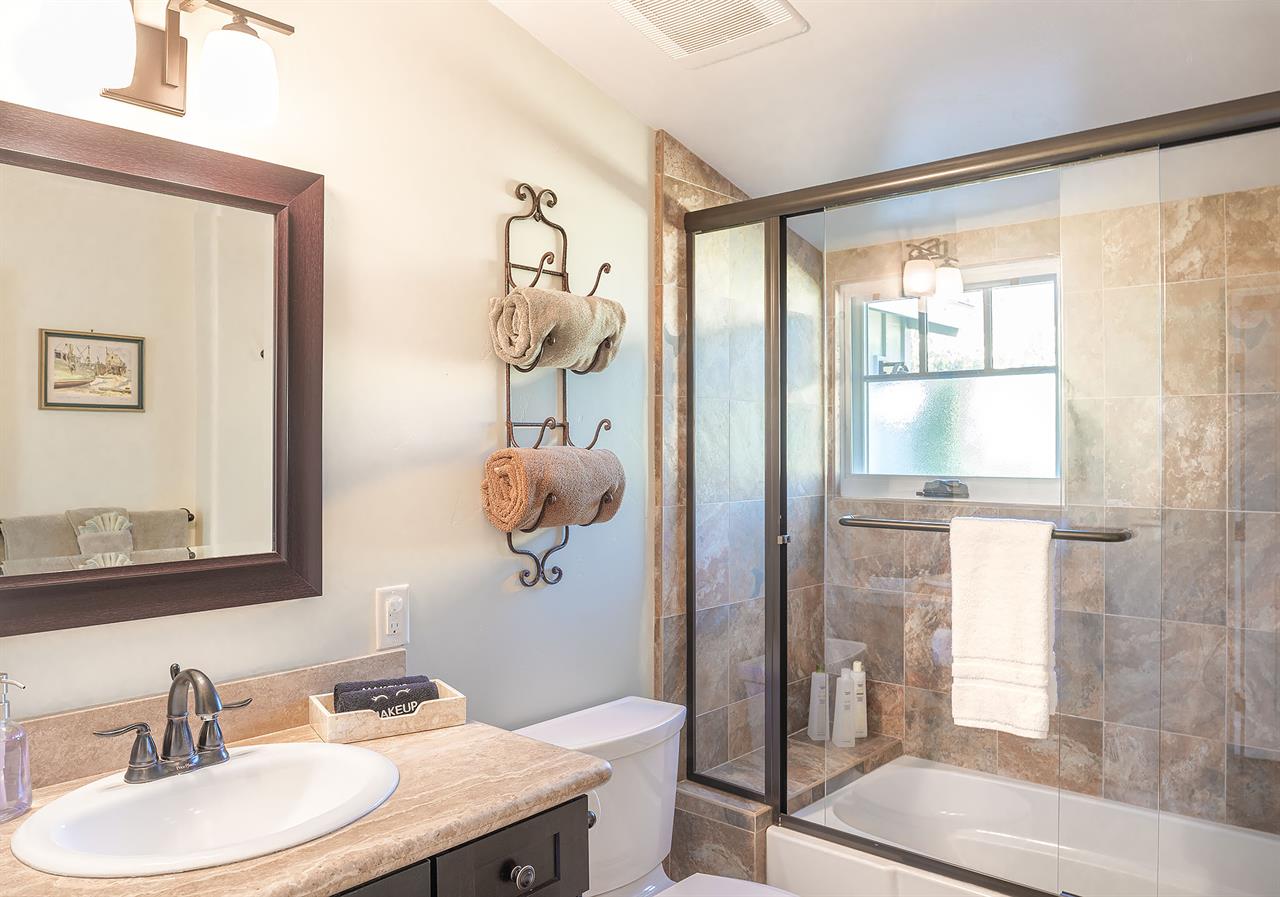 Full Hall Bathroom with ShowerOverTub