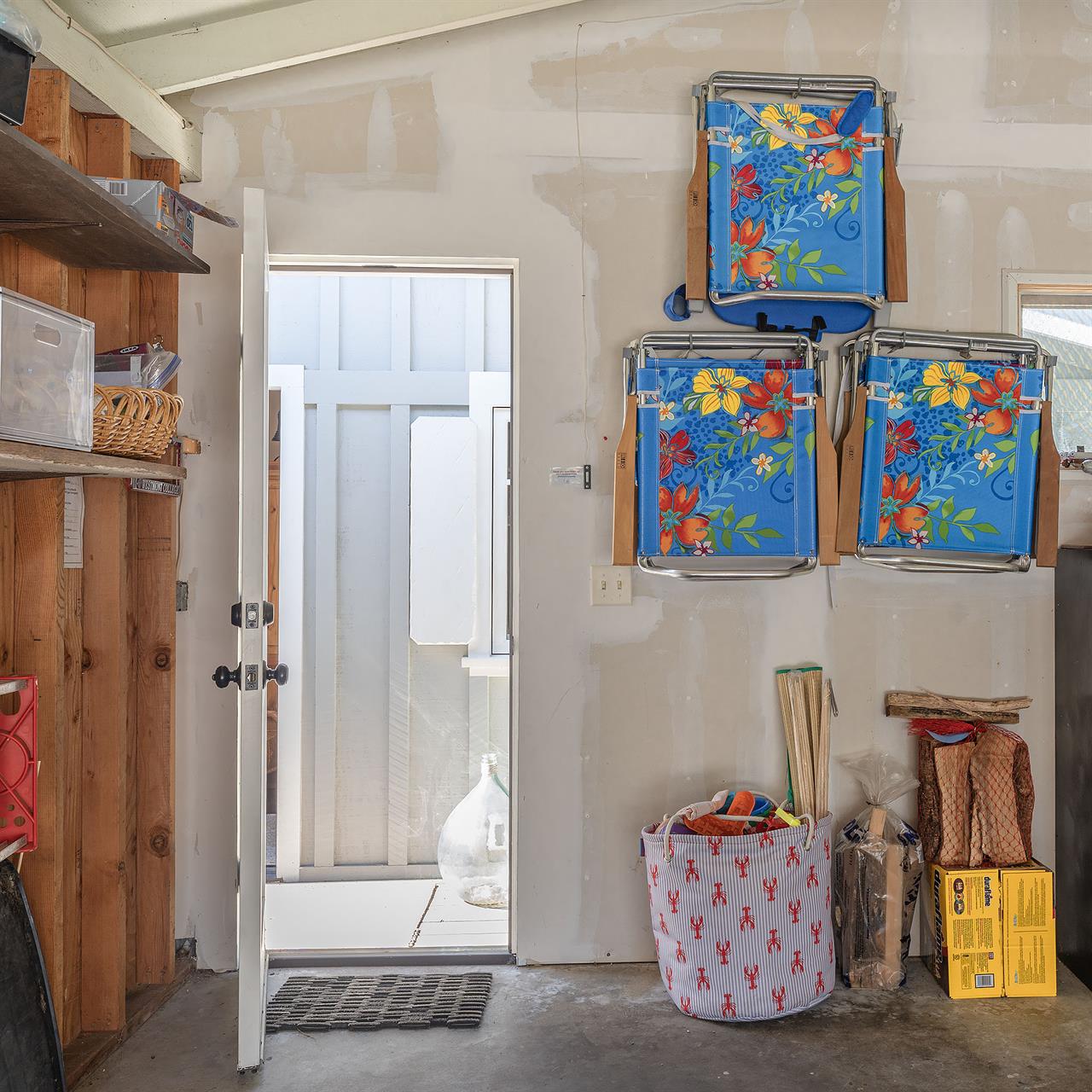 One Car Garage with Beach Gear