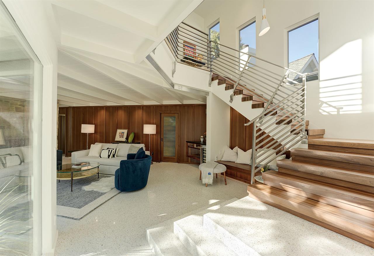 Living Room with Stairs to the Second Floor