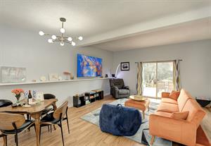 Family Room has a Smart TV and DiningGame Table