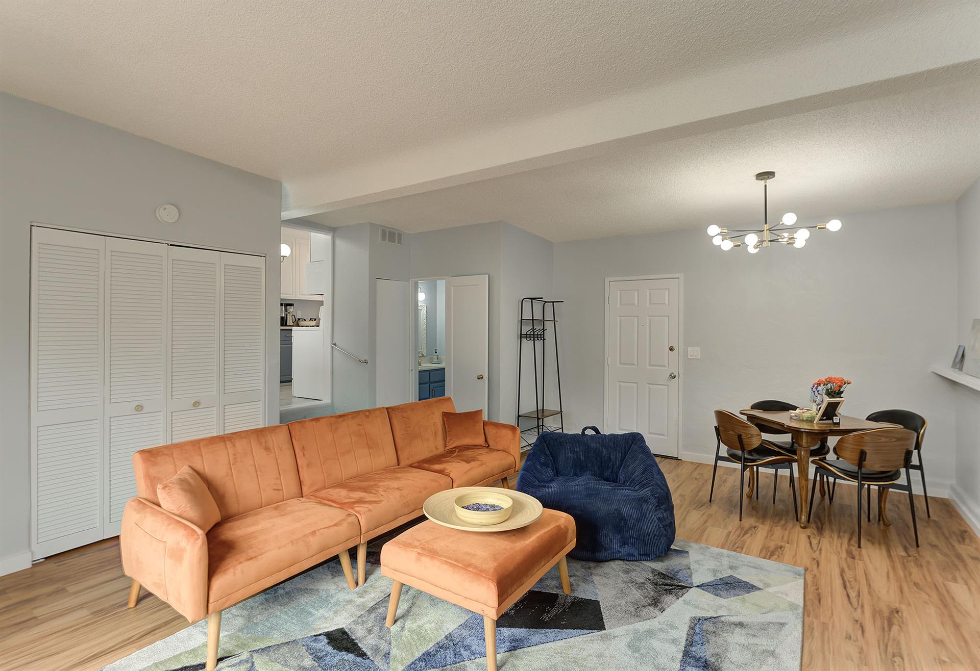 Family Room has a Smart TV and DiningGame Table