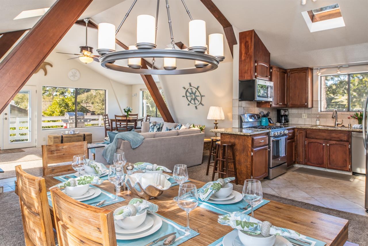 Great Room with Living Room, Dining Area and Kitchen