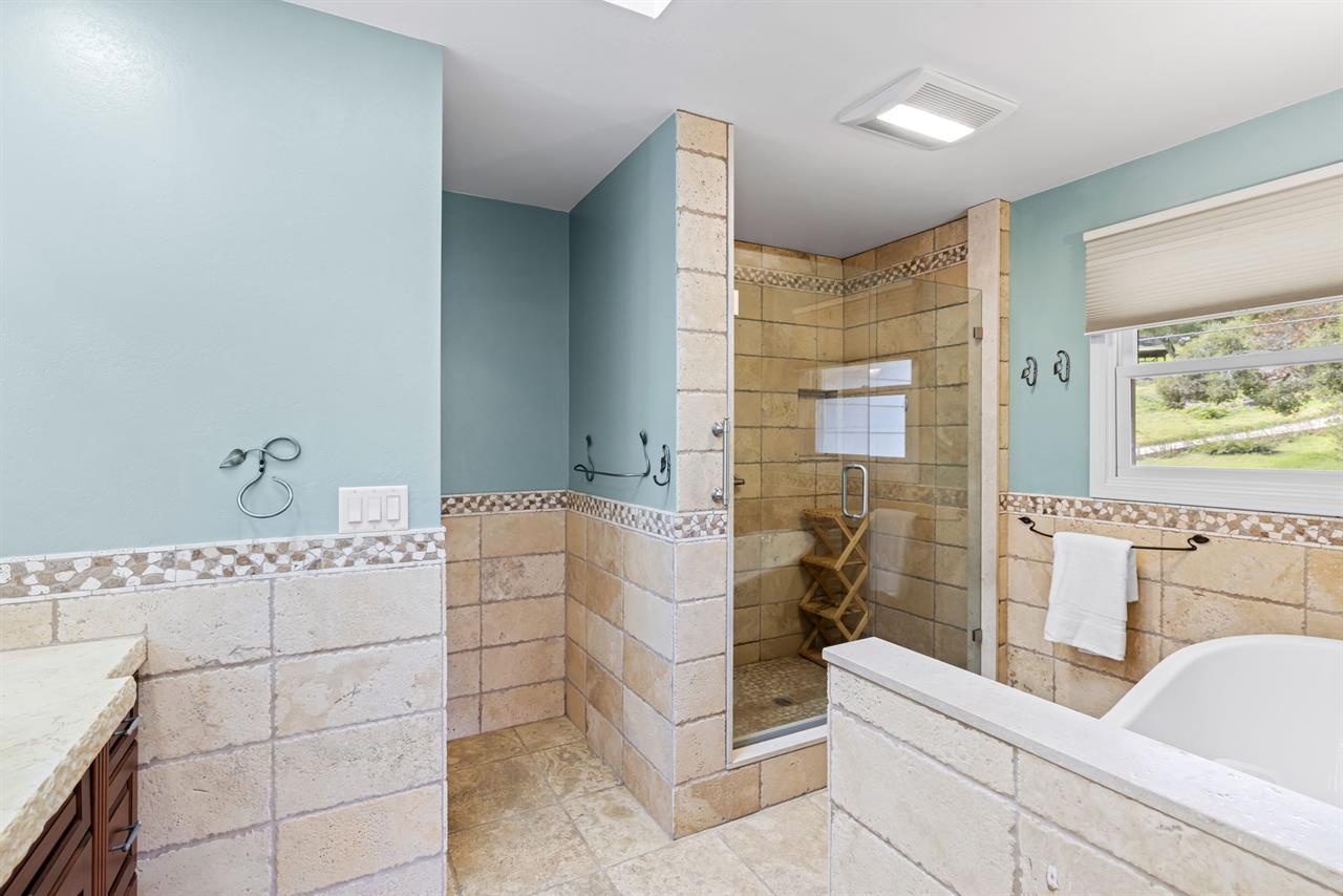 Bathroom 1  En Suite with Shower Separate Soaking Tub