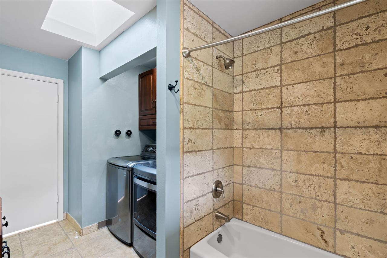 Bathroom 3  Shower Over Tub Combo  Washer Dryer