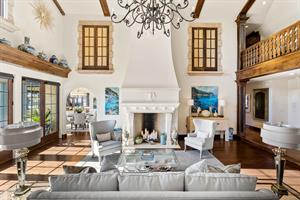 The Living Room with Soaring TwoStory Ceiling