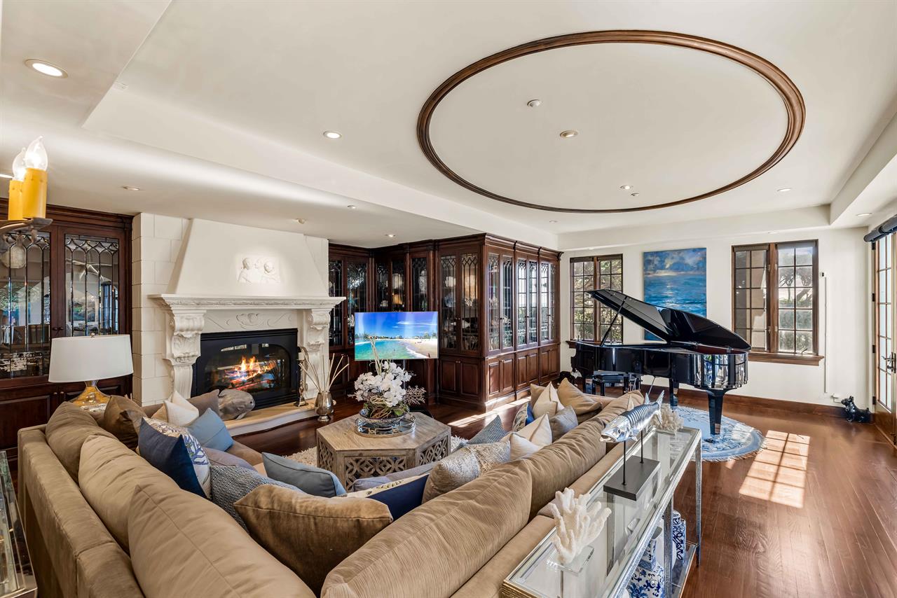 Family Room Near the Living Room, Game Table, Piano