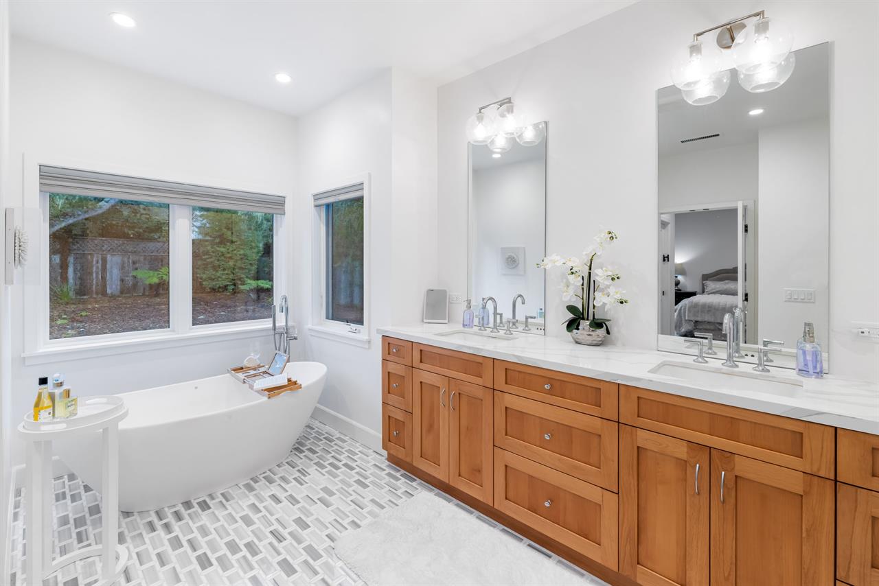 EnSuite Bath with a Shower  Separate Tub for Bedroom 1