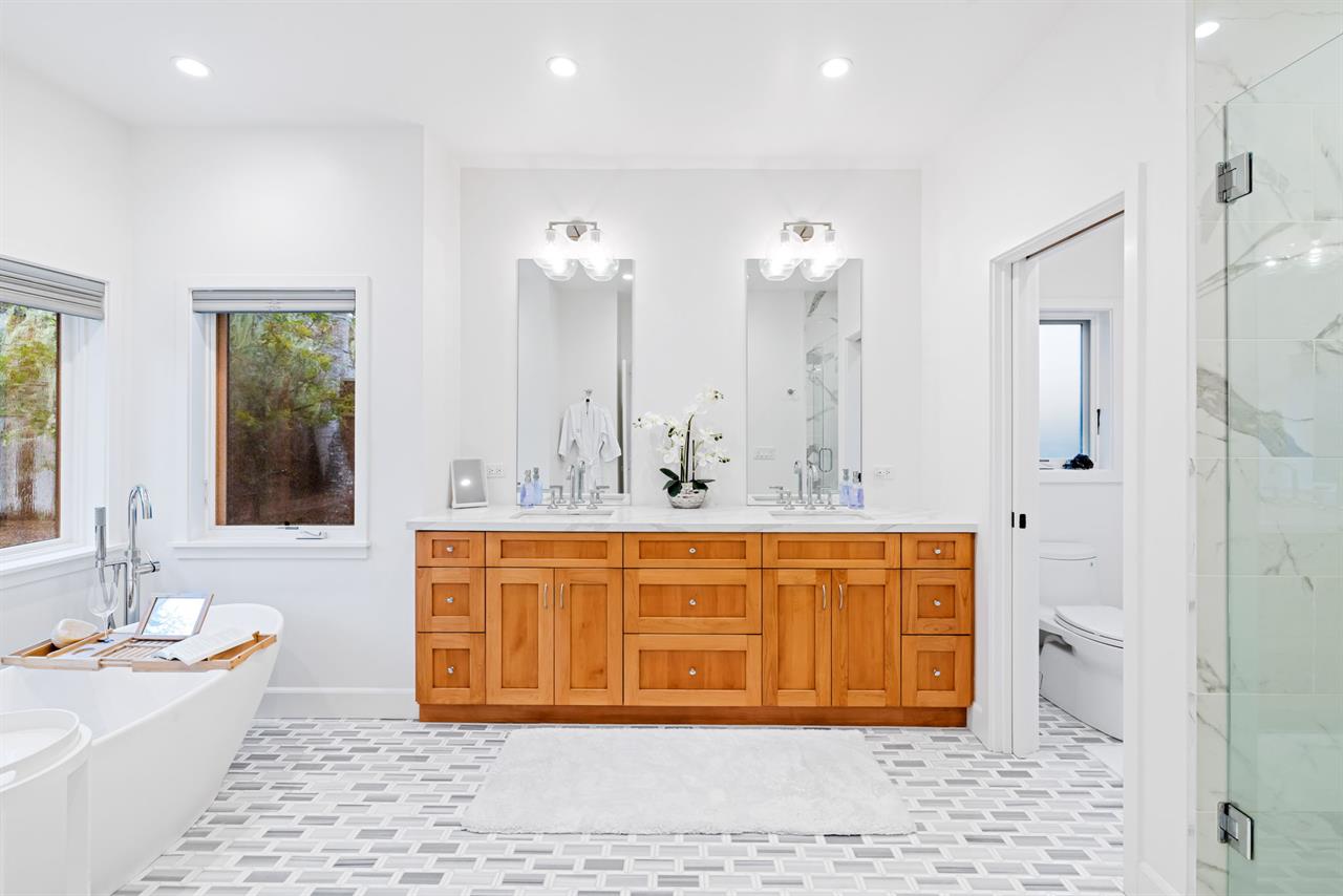 EnSuite Bath with a Shower  Separate Tub for Bedroom 1