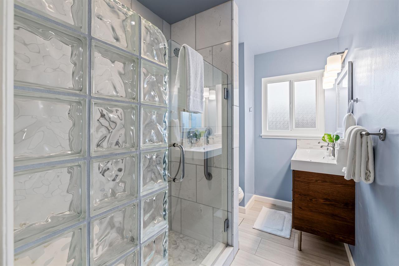 Hall Bathroom has a Shower