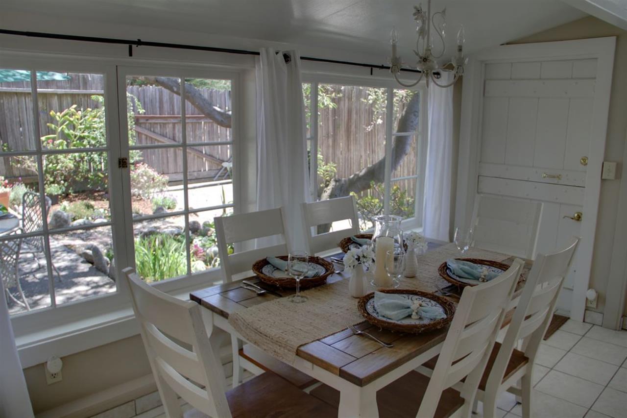 Sunny Morning Breakfast with a View of the Private Garden