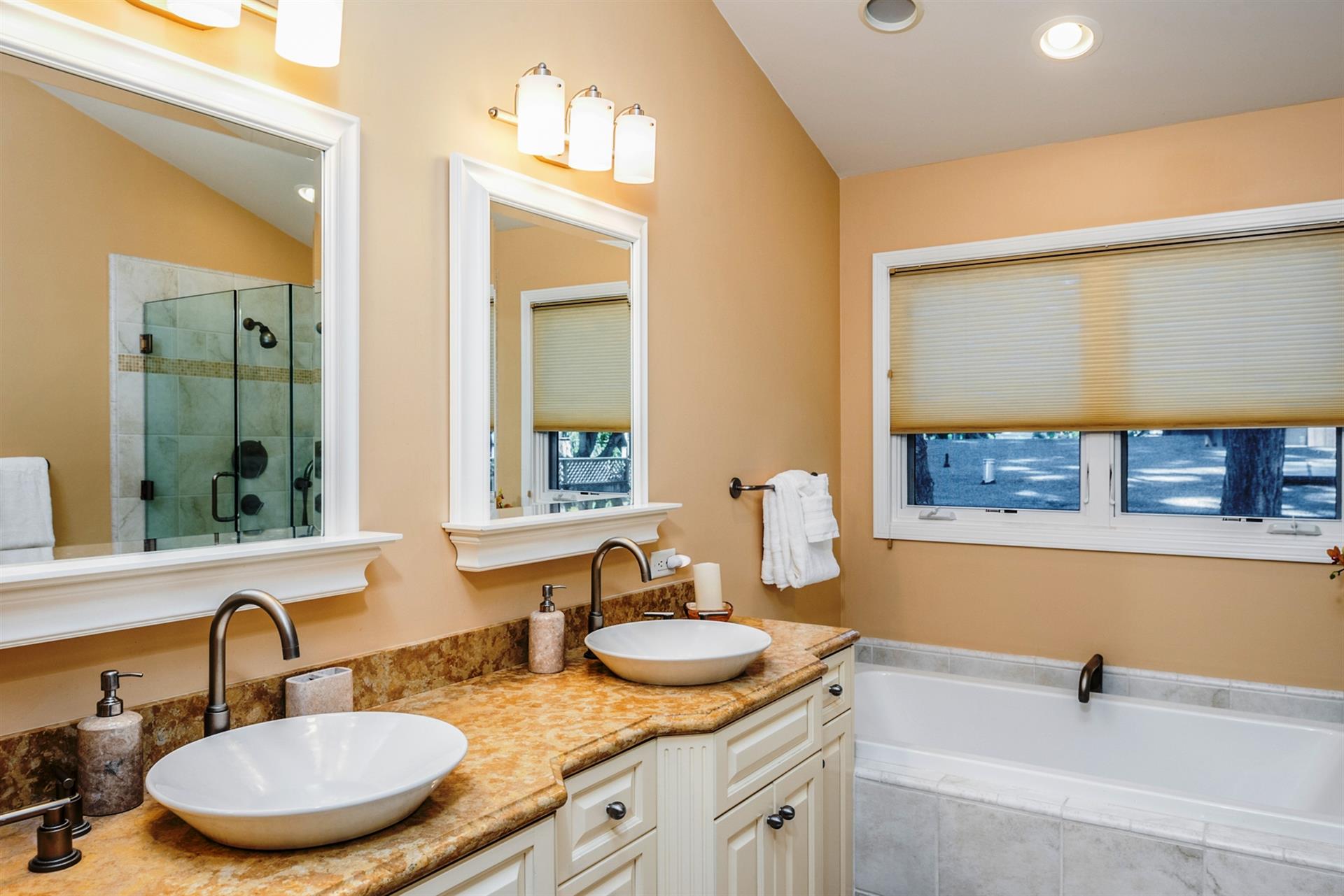 En Suite Bath with Shower and Separate Tub