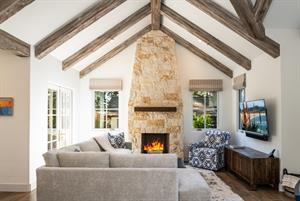 Living Room with Fireplace and 60 HDTV