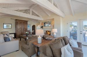 Living Room with Fireplace and HDTV